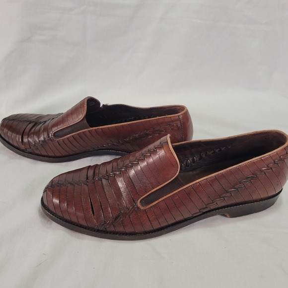 Cole Haan Woven Leather Loafers Brown Slip On Dress Shoes Men Size 10 Casual Cole Haan Woven Leather Loafers Brown Slip On Dress Shoes Men Size 10 Casual
